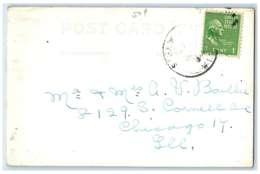 c1940's Lincoln Lodge Maywood Resort Sand Stone Lake WI RPPC Photo Postcard