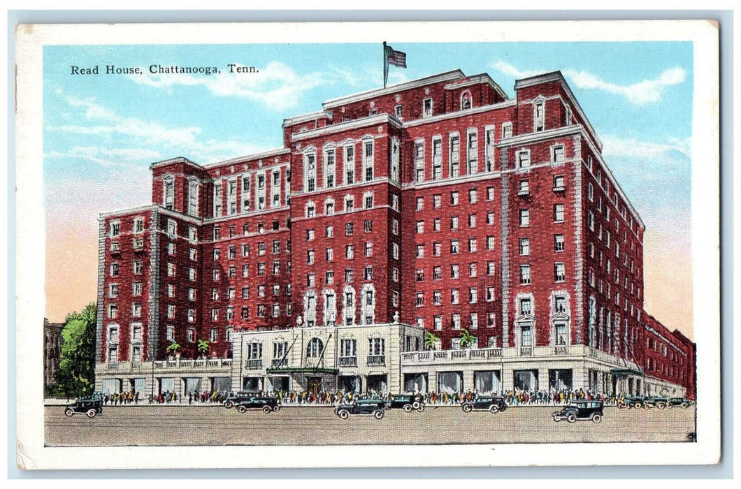 Read House Building Exterior Cars Scene Chattanooga Tennessee TN Postcard