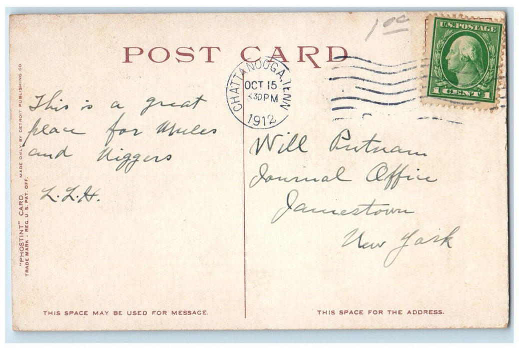 1912 View Of Orchard Knob Chattanooga Tennessee TN Phostint Antique Postcard
