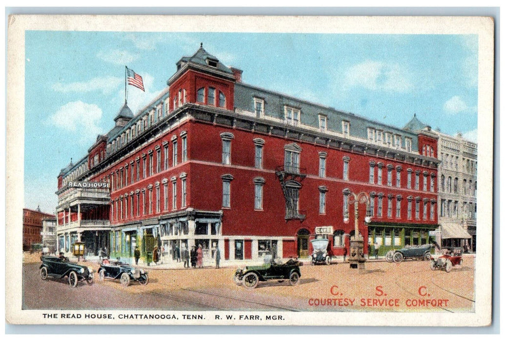 The Read House Chattanooga Tennessee TN, R. W. Farr, Mgr. Advertising Postcard