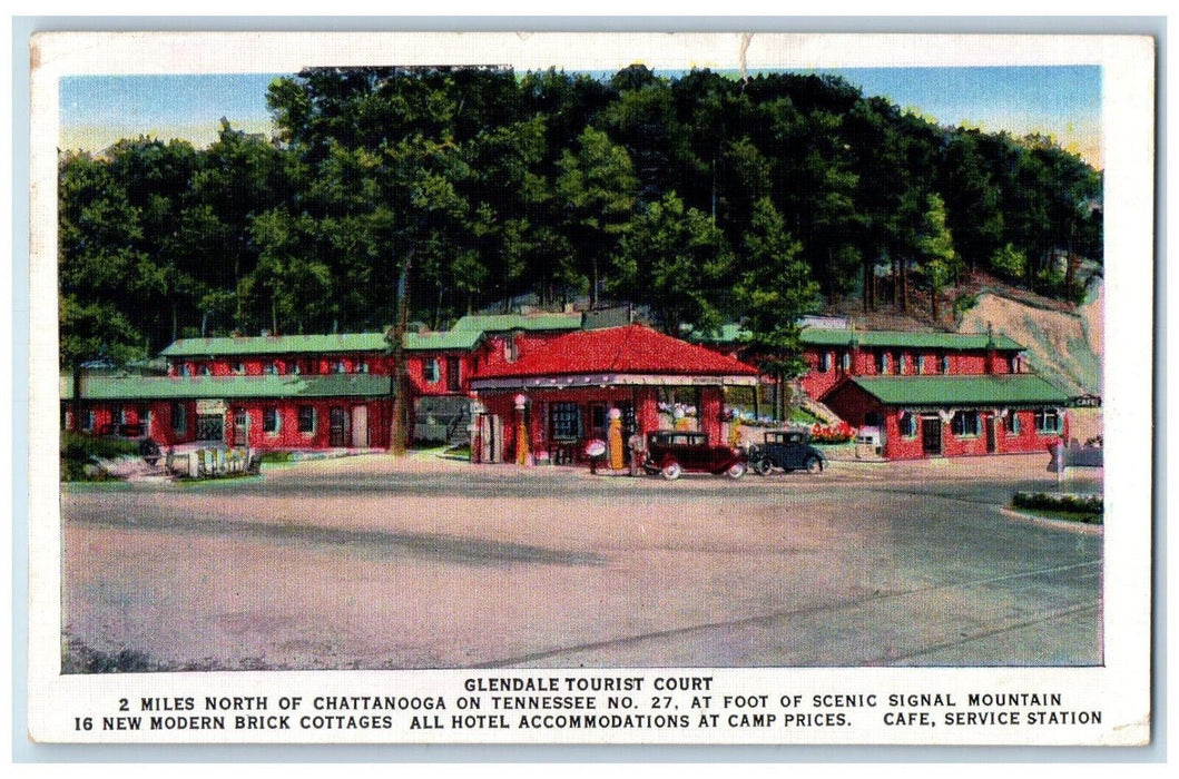 1935 View Of Gledale Tourist Court Chattanooga Tennessee TN Vintage Postcard