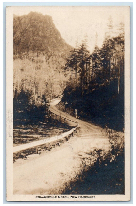 c1910's Dirt Road Mountain Dixville Notch New Hampshire NH RPPC Photo Postcard