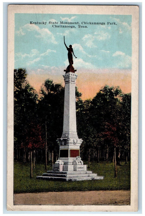 Kentucky State Monument Chickamauga Park Chattanooga Tennessee TN Postcard