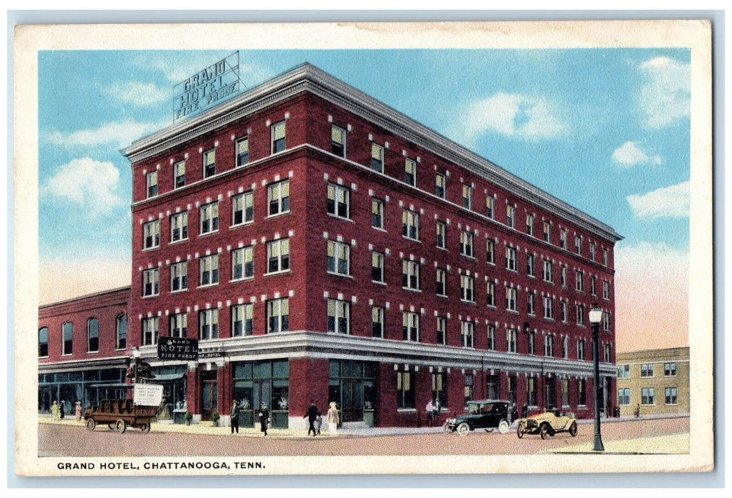 Grand Hotel Fire Proof Building Exterior View Chattanooga Tennessee TN Postcard
