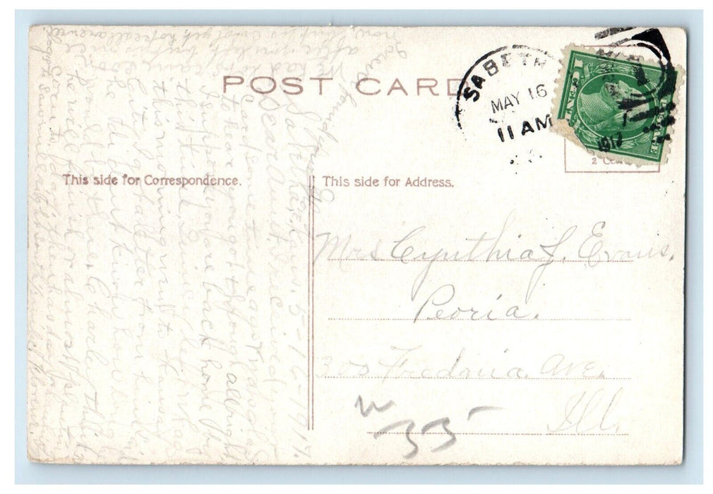 1917 Rock Island Depot Train Station Topeka Kansas KS Posted Antique Postcard