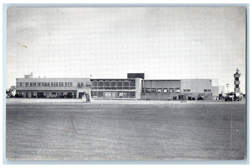 Billings Airport Terminal Building Logan Airfield Montana MT Antique Postcard