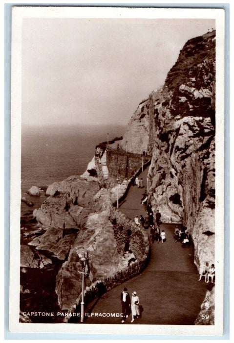 c1930's Capstone Parade Ilfracombe England United Kingdom RPPC Photo Postcard