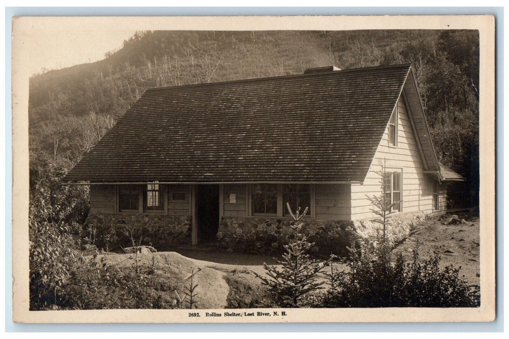 Rollins Shelter Lost River New Hampshire NH Unposted RPPC Photo Postcard