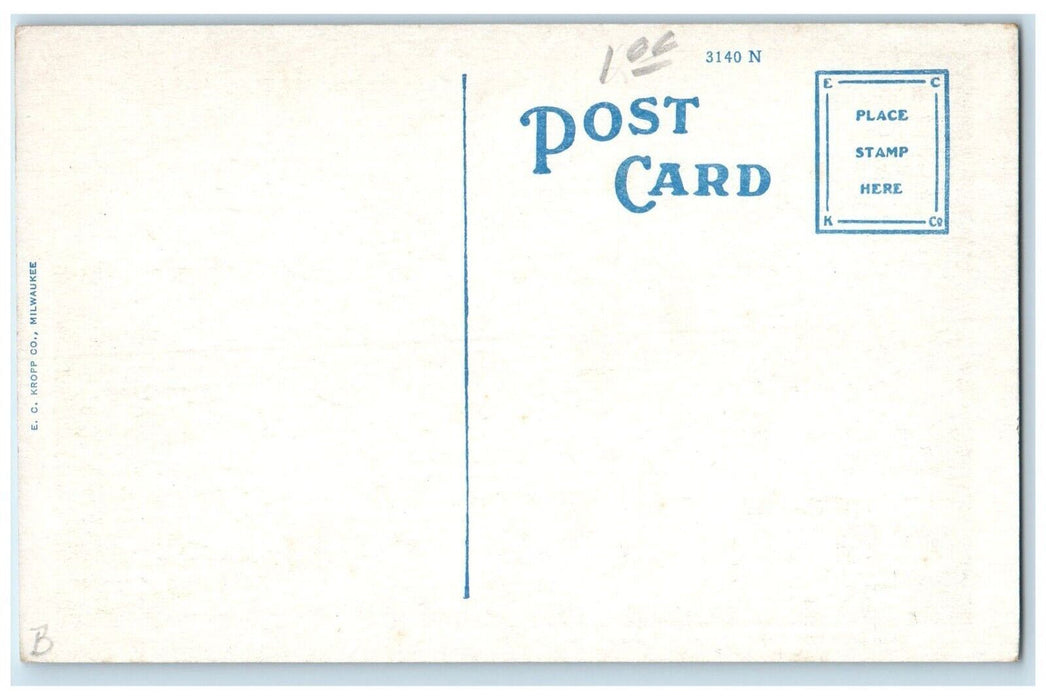c1930's Cardinal Court Newton Iowa IA Tyler Studio Copyright Vintage Postcard
