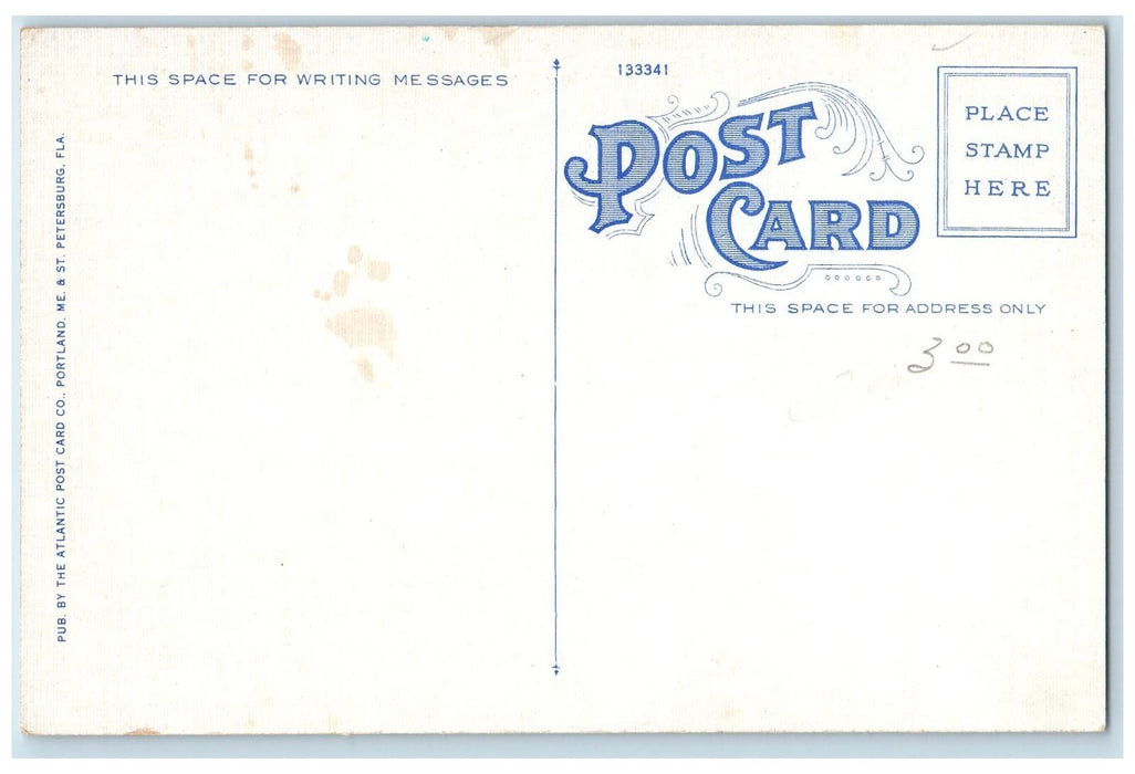 c1940s On The Green Benches On A Sunny Afternoon St. Petersburg Florida Postcard