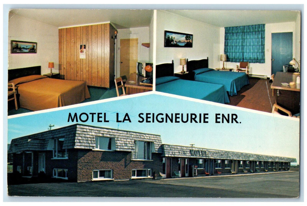 1974 Motel La Seigneurie Enr. Quebec PQ Canada Vintage Posted Multiview Postcard
