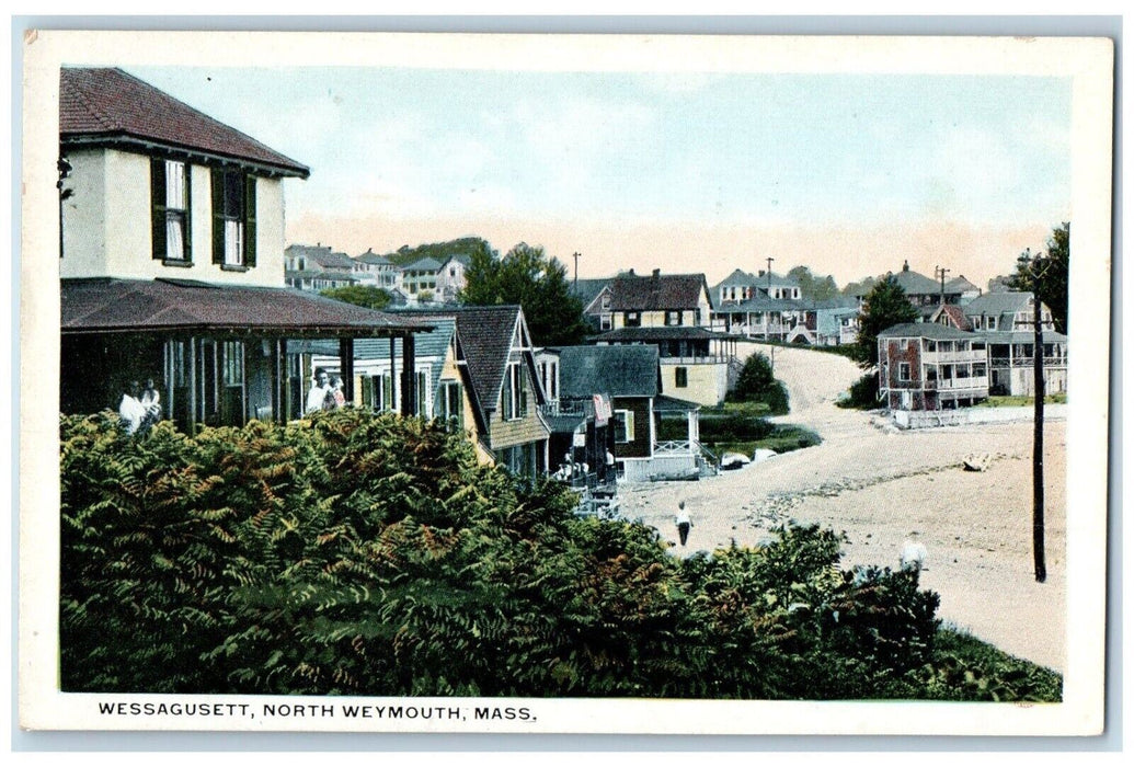 c1910's Wessagusett Houses North Weymouth Massachusetts MA Antique Postcard