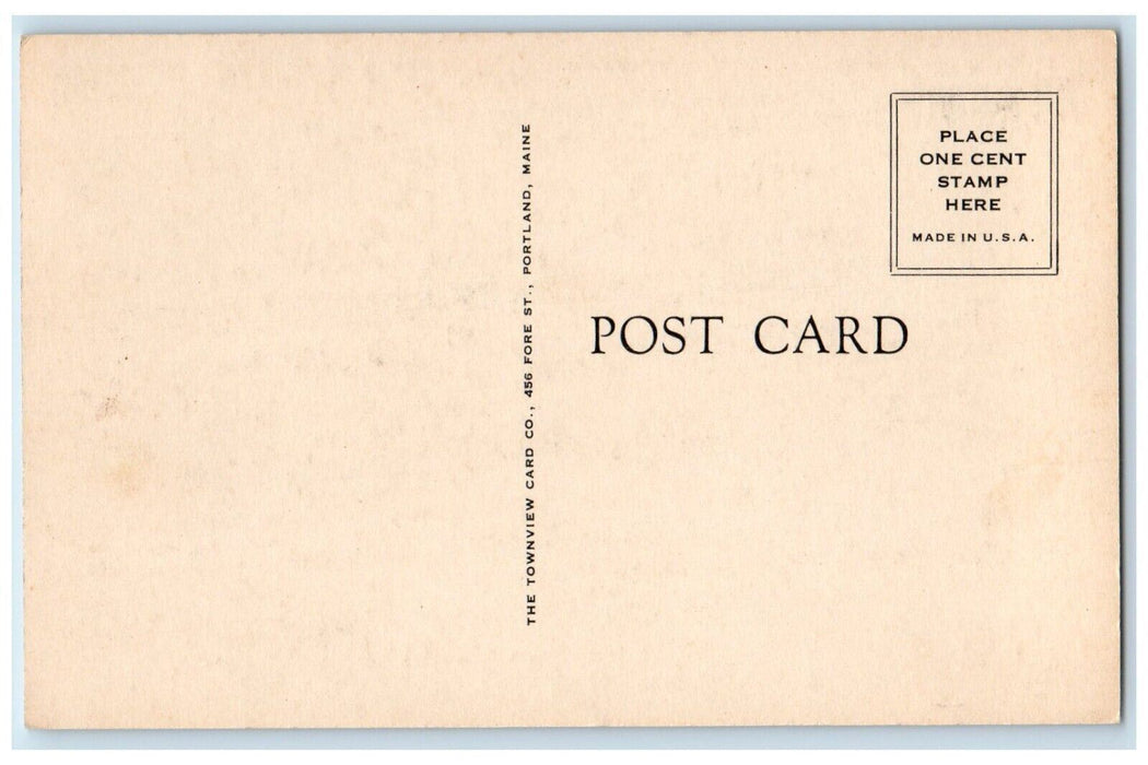Post Office Building Car Whitman Massachusetts MA Unposted Vintage Postcard