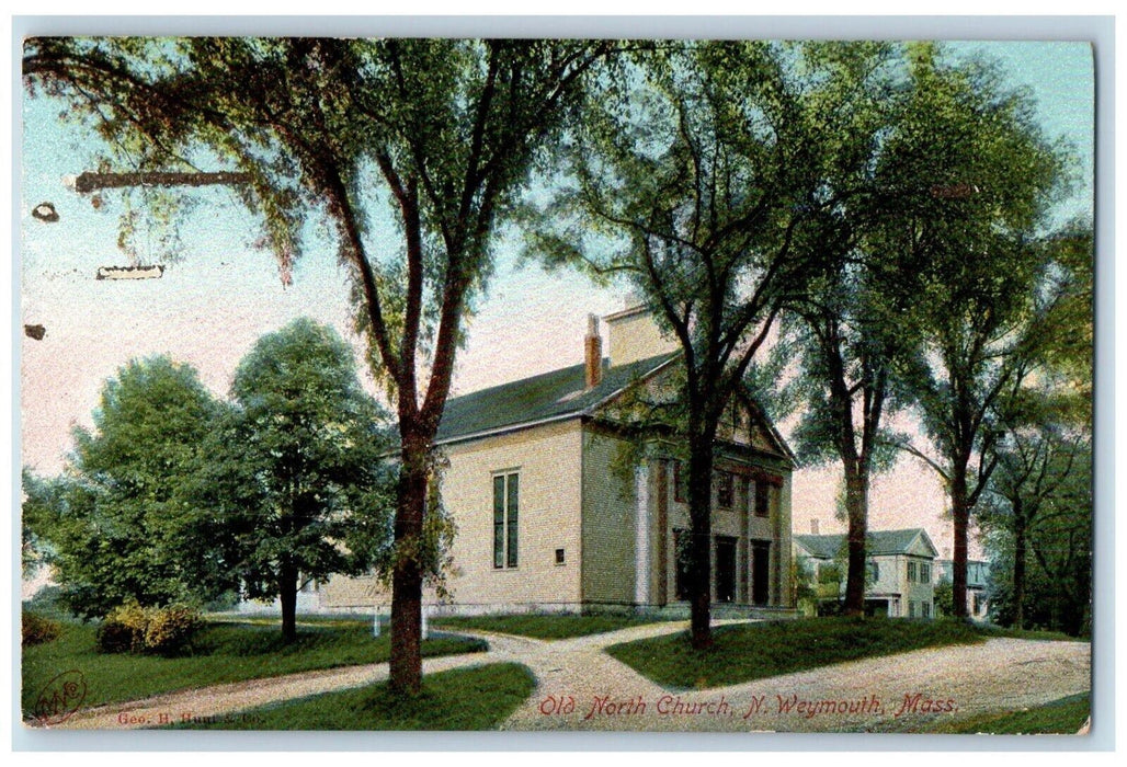 c1905 Old North Church N. Weymouth Massachusetts MA Unposted Antique Postcard