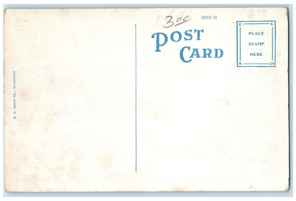 c1920's South Side of Square Newton Iowa IA Unposted Antique Postcard