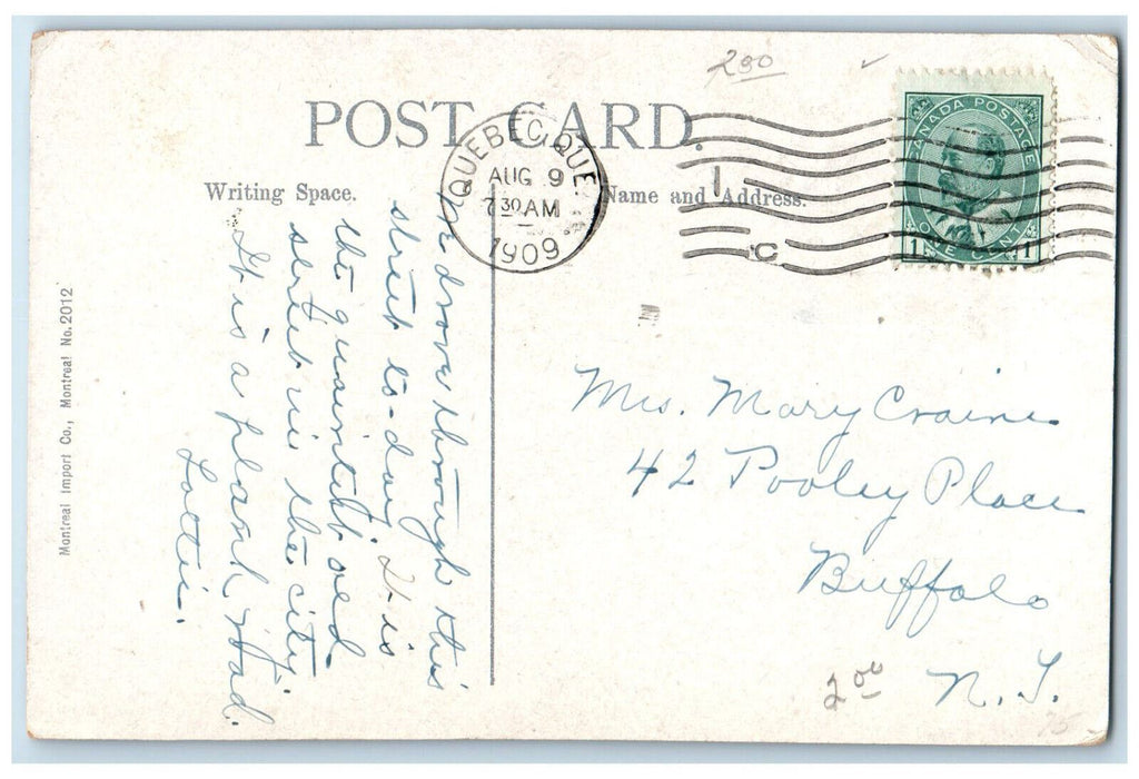1909 Pathway Houses at Sous Le Cap Quebec PQ Canada Antique Posted Postcard