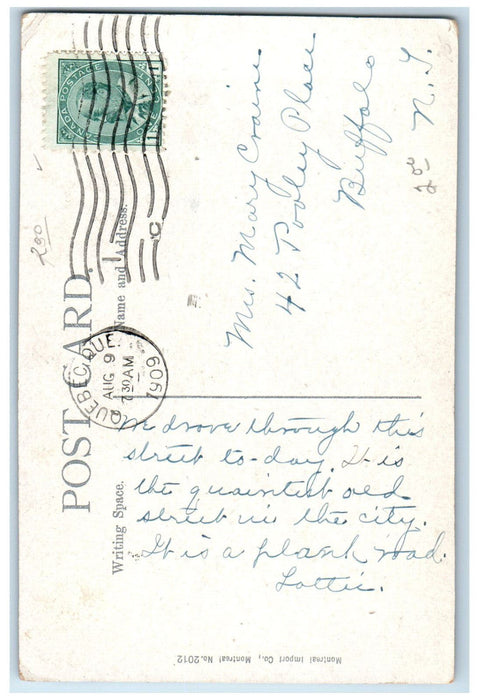 1909 Pathway Houses at Sous Le Cap Quebec PQ Canada Antique Posted Postcard