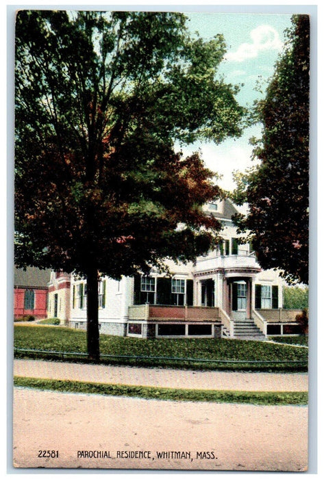 c1910's Parochial Residence Whitman Massachusetts MA Unposted Antique Postcard