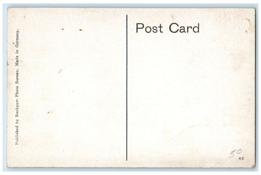 c1940's Merchant Ship Along The Wharf Rockport Massachusetts MA Postcard