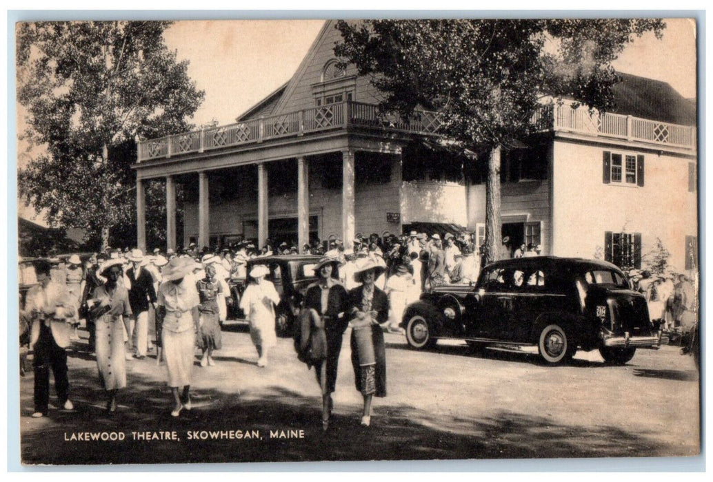 c1940's Lakewood Theatre Skowhegan Maine ME Unposted Antique Postcard