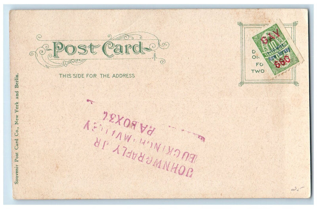 c1905 Three Bridges Across The Delaware Easton Pennsylvania PA Antique Postcard