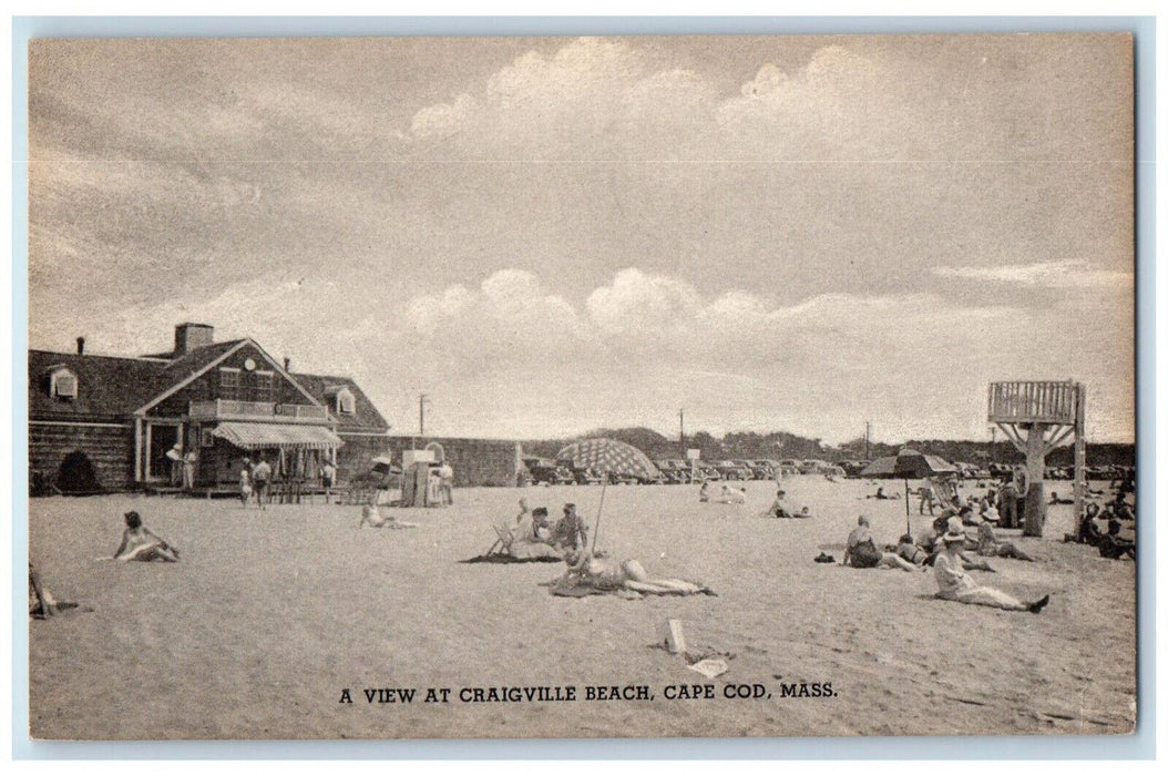c1940's View at Craigville Beach Cape Cod Massachusetts MA Vintage Postcard