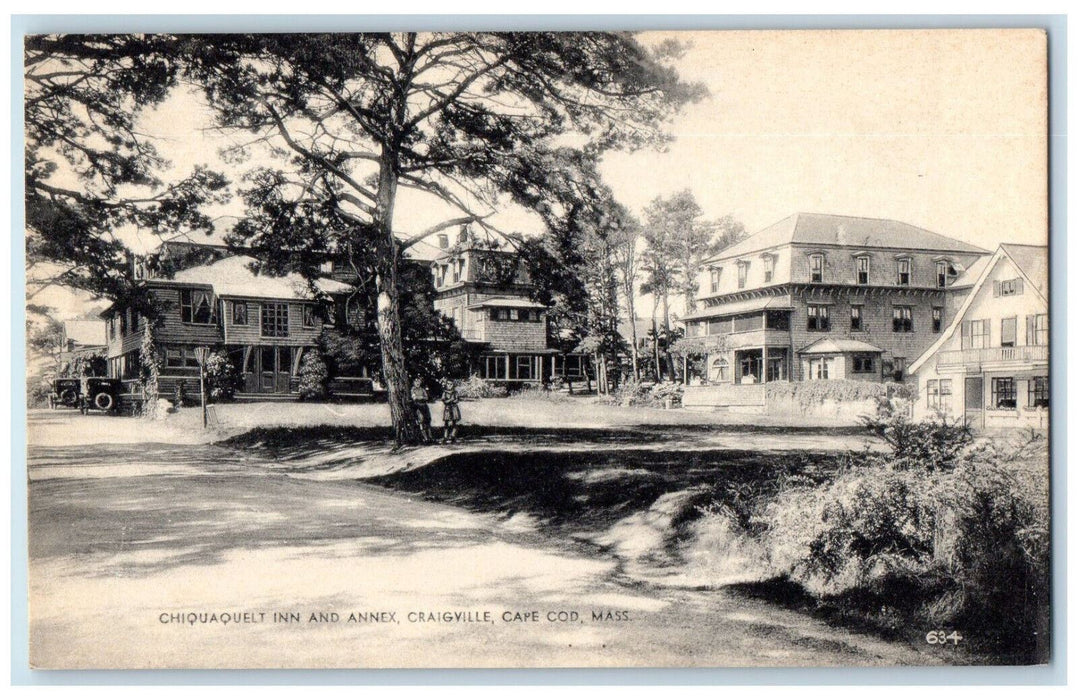 c1910 Chiquaquelt Inn and Annex Craigville Cape Cod Massachusetts MA Postcard
