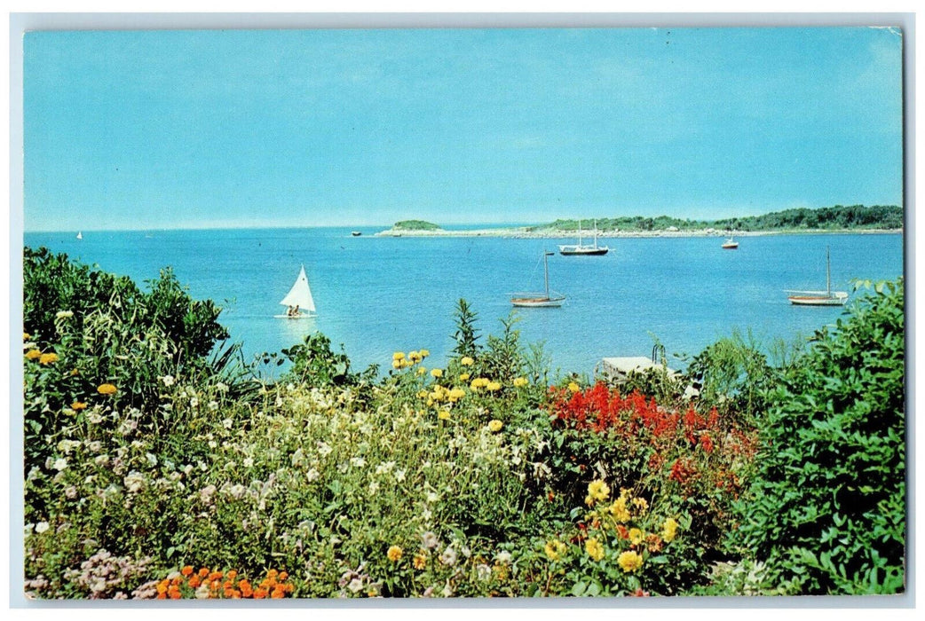 c1960's Flowers Boats Salle A Manger & Restaurant St. Germain Quebec Postcard
