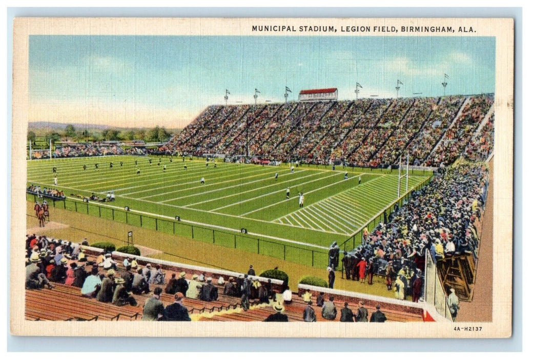 c1930's Municipal Stadium Legion Field Birmingham Alabama AL Vintage Postcard