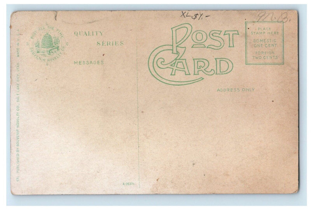 c1910's Depot Train Station Green River Wyoming WY Unposted Antique Postcard