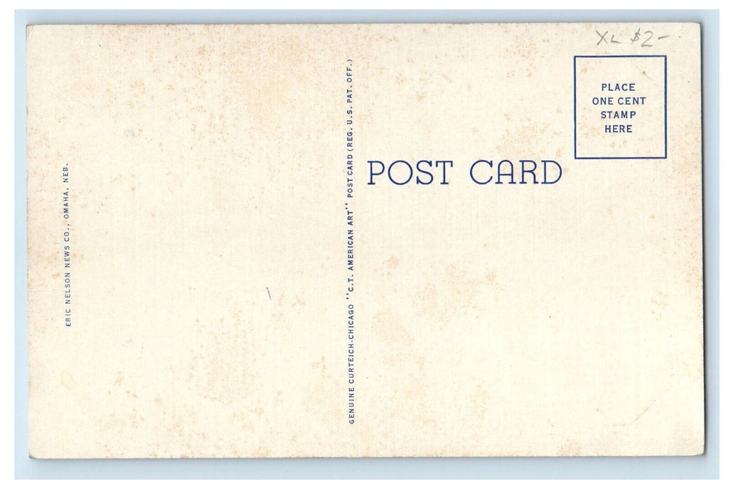 New Burlington Route Station Omaha Nebraska NE, The Building Station Postcard