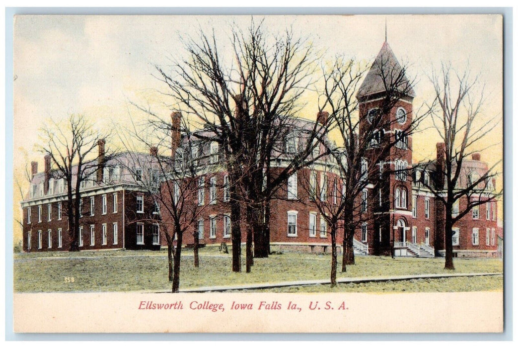 c1910 Ellsworth College Iowa Falls Iowa IA U.S.A. Antique Unposted Postcard