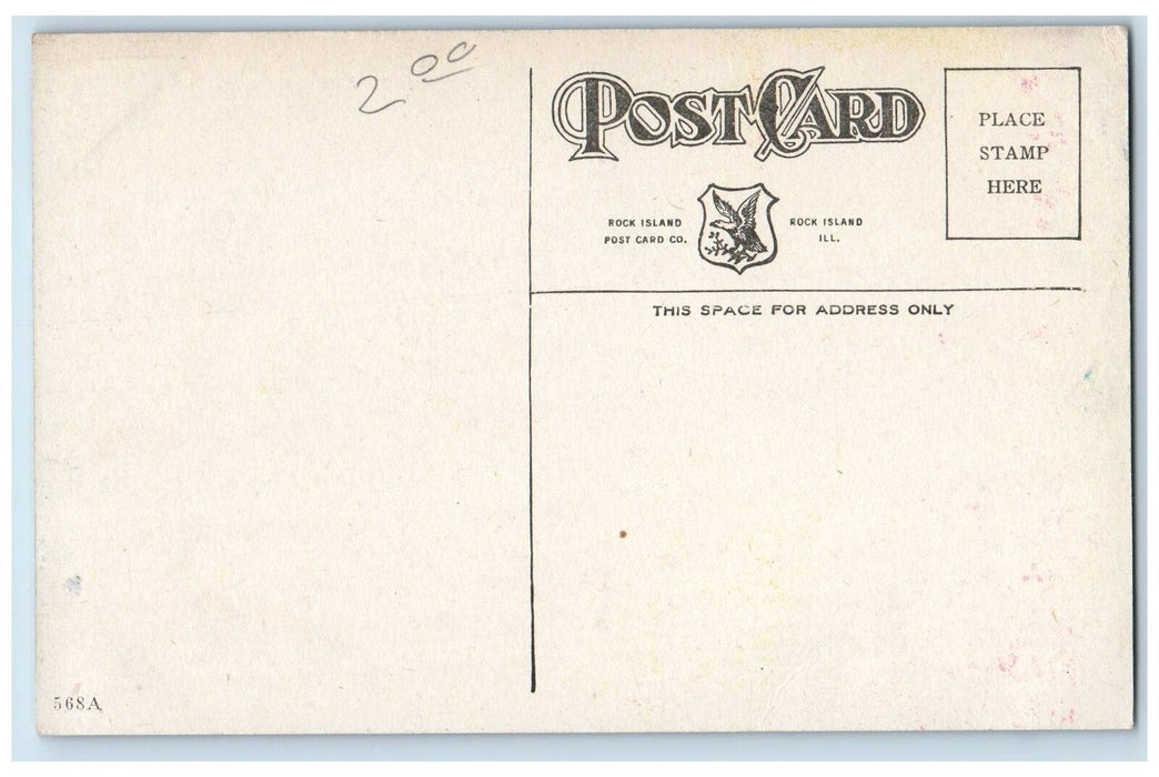 c1950 Ferry Davenport Spotlight Moonlight Rock Island Davenport Iowa IA Postcard