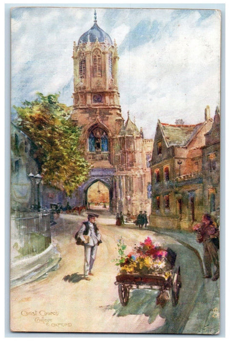 c1910 Christ Church Oxford England Oilette Connoisseur Tuck Art Postcard