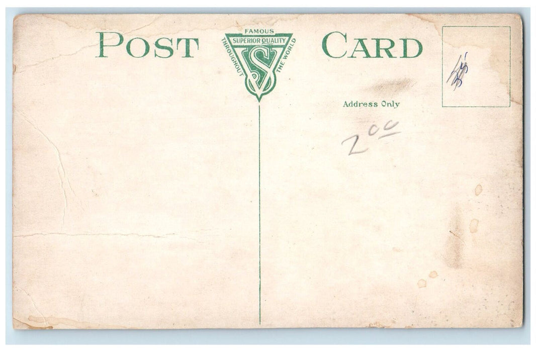c1940's Bird's Eye View Walnut Locust Bridge Library Des Moines Iowa IA Postcard