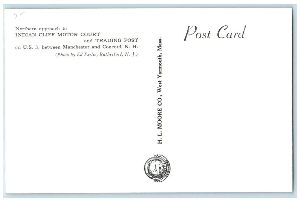 Indian Trading Post Gifts And Cliff Motor Court Concord NH RPPC Photo Postcard