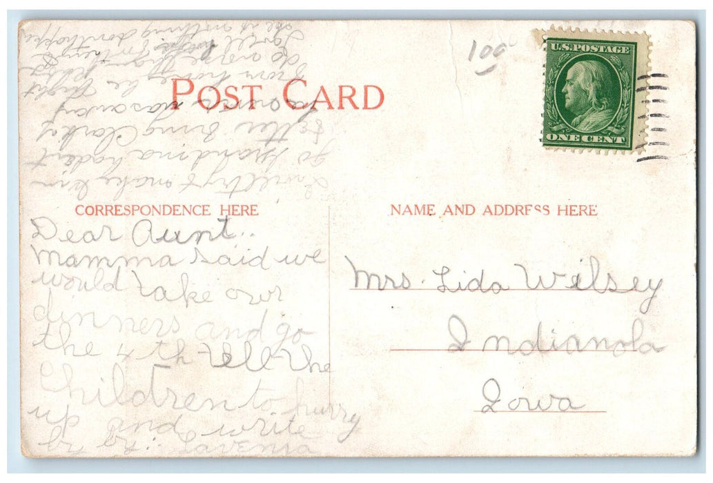 c1920's Third Floor Corridor Polk County Court House Des Moines Iowa IA Postcard