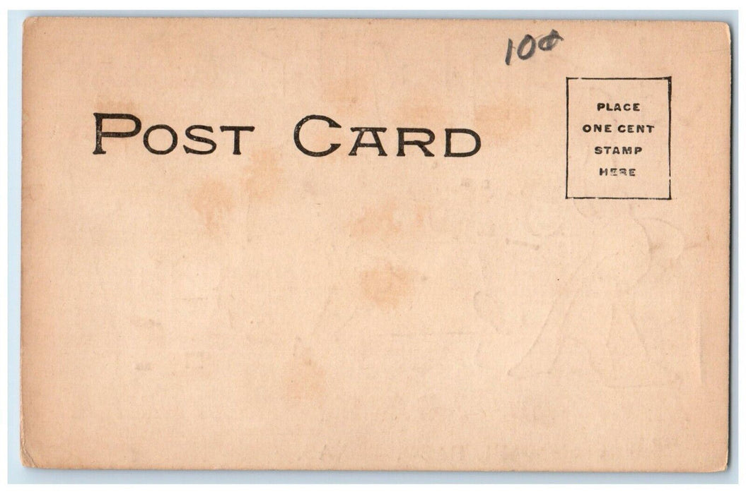 c1905 When Wife Away Hubby Will Pay Comic Club Souvenir El Paso Texas Postcard