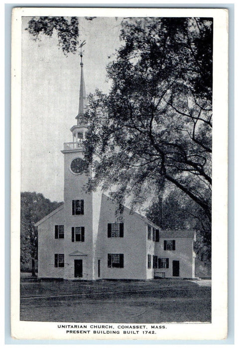 c1920's Unitarian Church Cohasset Massachusetts MA Unposted Postcard