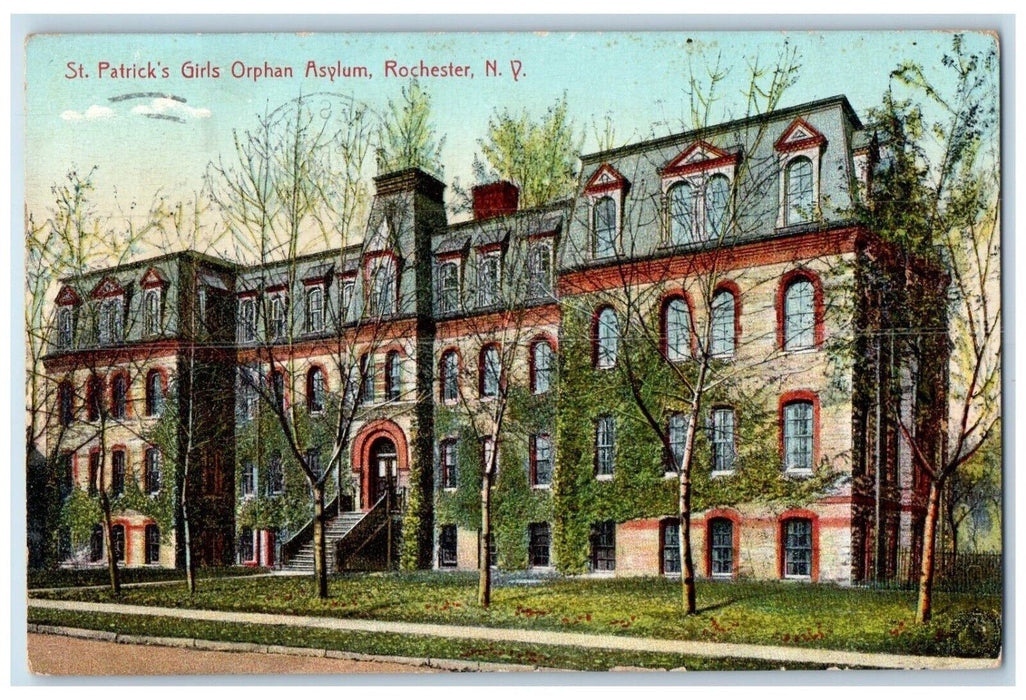 1910 St. Patrick's Girls Orphan Exterior Asylum Rochester New York NY Postcard