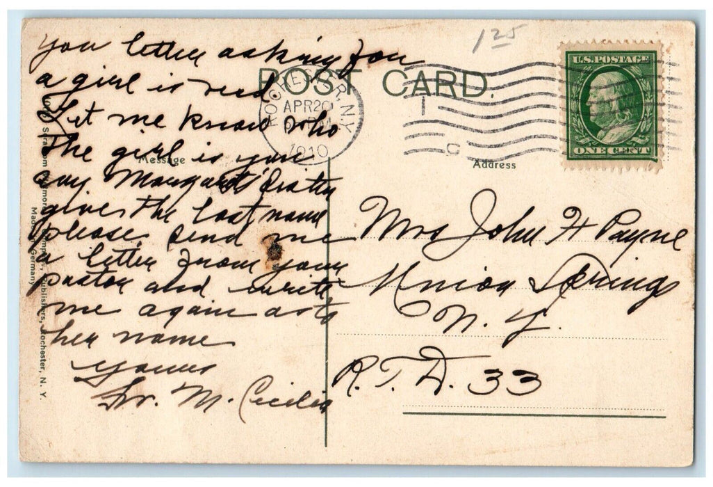 1910 St. Patrick's Girls Orphan Exterior Asylum Rochester New York NY Postcard