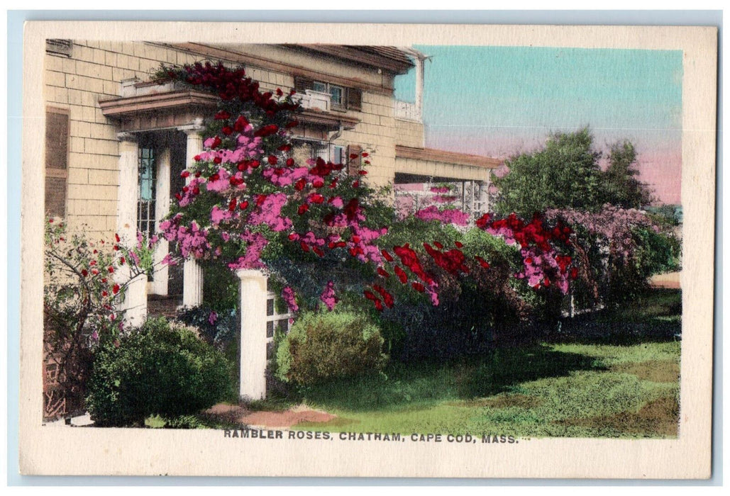 c1950's Rambler Roses Chatham Cape Cod Massachusetts MA Vintage Postcard