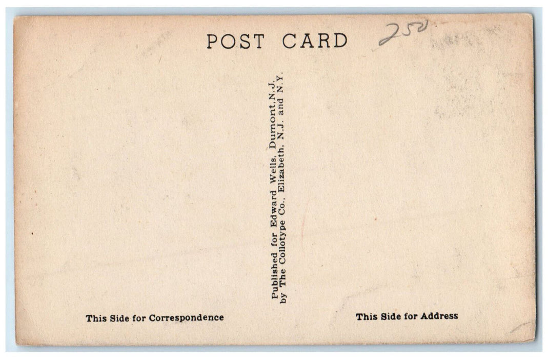 c1940's Collicot Schol Milton Massachusetts MA The Collotype Co. Postcard