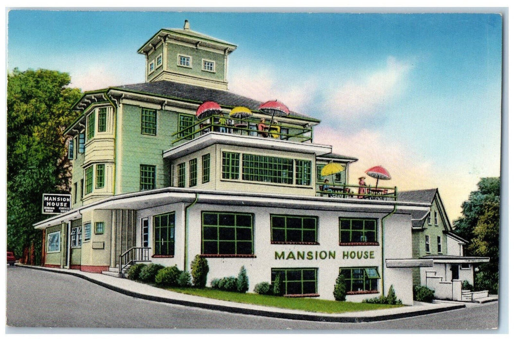 c1950's Mansion House Martha's Vineyard Hotel Massachusetts MA Unposted Postcard