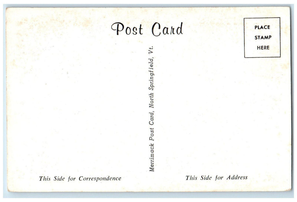 c1940's Side View of Town Hall Massachusetts MA Vintage Unposted Postcard