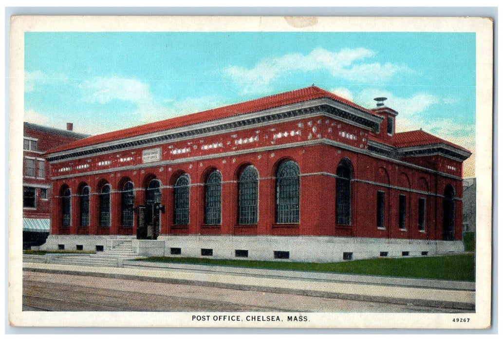 1934 Post Office Chelsea Massachusetts MA Vintage Unposted Postcard