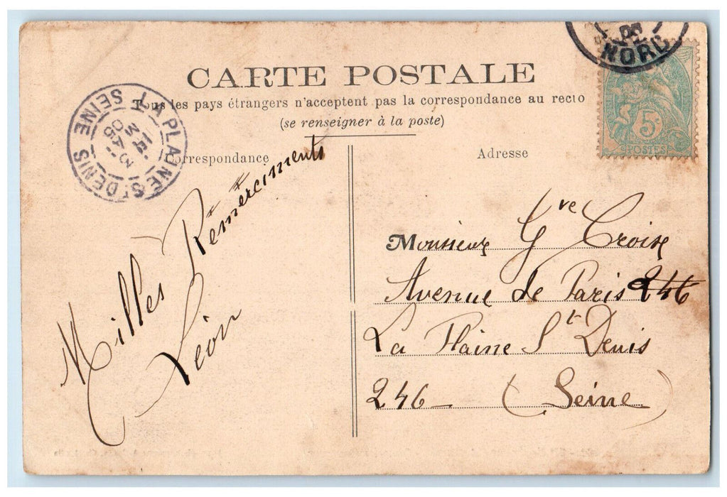 1905 Regiment d' Artillerie Quartier Caserne Conroux France Antique Postcard