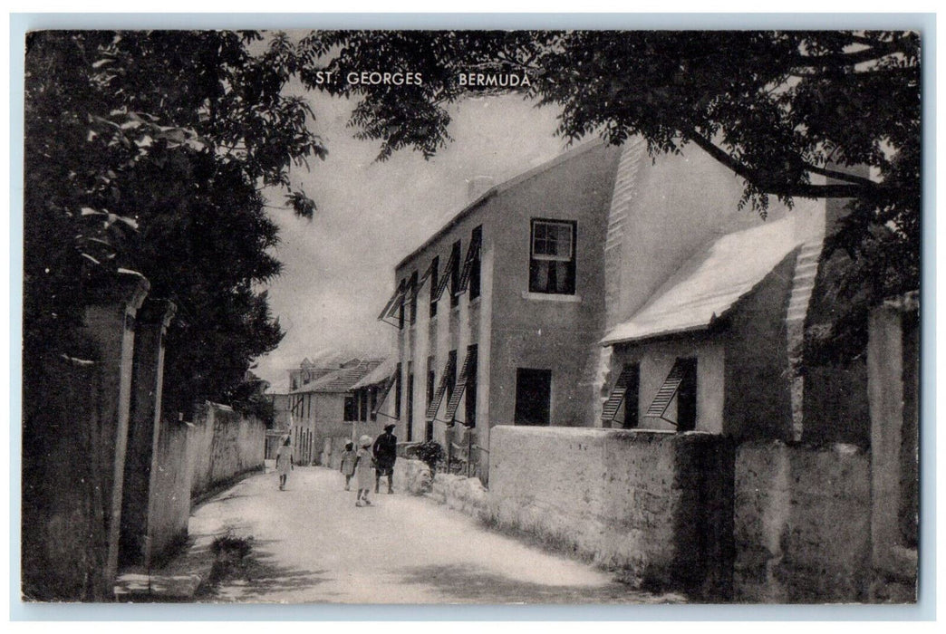 1946 View of Houses at St. Georges Bermuda Antique Posted Artvue Postcard