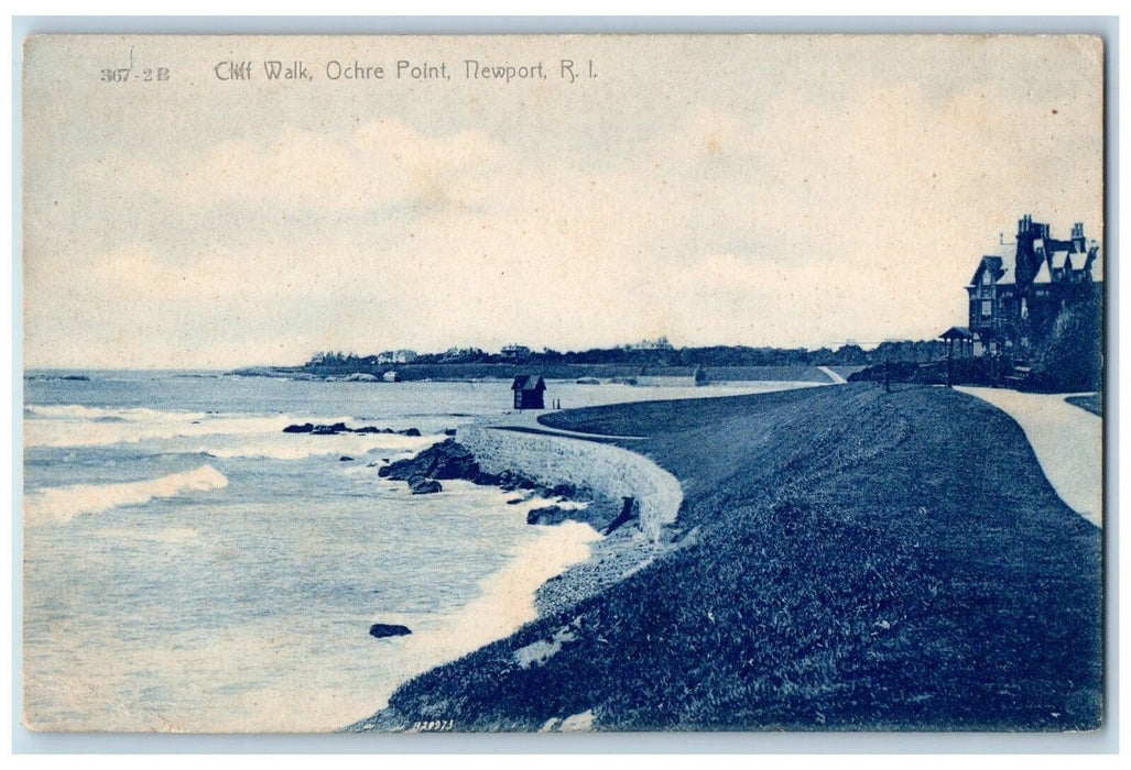 c1905's Cliff Walk Ochre Point Scene Newport Rhode Island RI Unposted Postcard