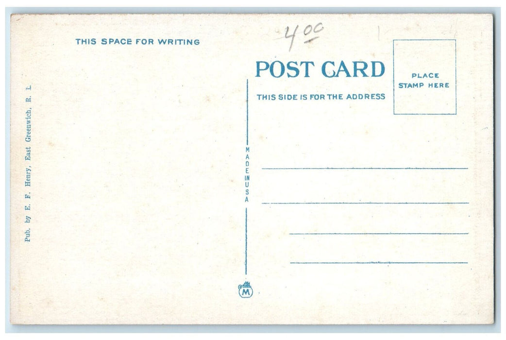 c1920's The E.G. Academy Exterior Scene East Greenwich Rhode Island RI Postcard